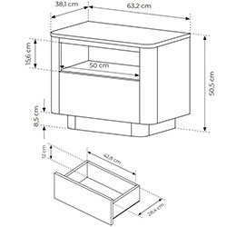 Фото Тумба приліжкова Торро / Torro 1S/63