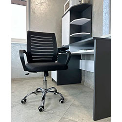 Фото Крісло комп’ютерне з підлокітниками OC-618 Чорний