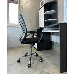 Фото Крісло комп’ютерне з підлокітниками OC-618 Чорний