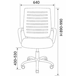 Фото Крісло комп’ютерне з підлокітниками OC-618 Чорний