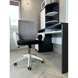 Фото Крісло комп’ютерне з підлокітниками OC-618W Сірий