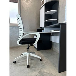 Фото Крісло комп’ютерне з підлокітниками OC-618W Сірий