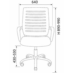 Фото Крісло комп’ютерне з підлокітниками OC-618W Сірий