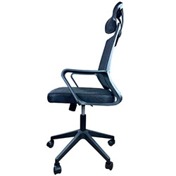 Фото Крісло комп’ютерне з підлокітниками та підголовником OC-8330 Чорний