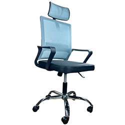 Фото Крісло комп’ютерне з підлокітниками та підголовником OC-8330M Cірий