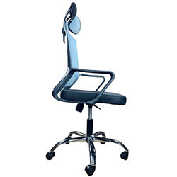 Фото Крісло комп’ютерне з підлокітниками та підголовником OC-8330M Cірий