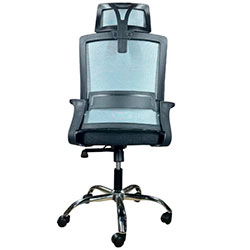 Фото Крісло комп’ютерне з підлокітниками та підголовником OC-8330M Cірий