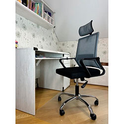 Фото Крісло комп’ютерне з підлокітниками та підголовником OC-8330M Cірий