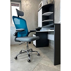 Фото Крісло комп’ютерне дитяче OC-8970M Сірий + Блакитний