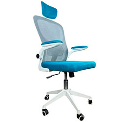 Фото Крісло обертове комп’ютерне дитяче OC-8970W Сірий + Блакитний