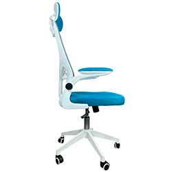 Фото Крісло обертове комп’ютерне дитяче OC-8970W Сірий + Блакитний