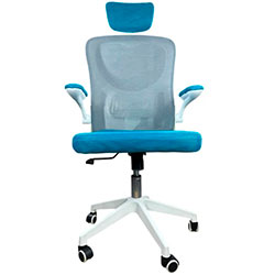 Фото Крісло обертове комп’ютерне дитяче OC-8970W Сірий + Блакитний