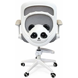 Фото Крісло поворотне дитяче з підставкою для ніг Kids Panda Gray