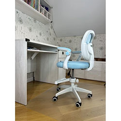 Фото Крісло поворотне дитяче з підставкою для ніг Kids Blue