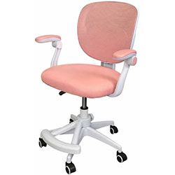 Крісло поворотне дитяче з підставкою для ніг Kids Pink