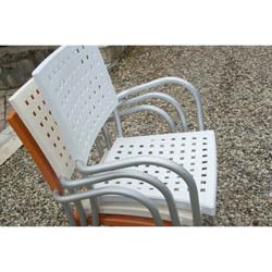 Фото Крісло Karea База Алюміній верх Білий 01