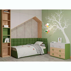 Фото Кутове ліжко Leon / Леон без підйомного механізму 120x190