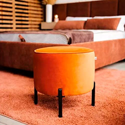 Фото Пуф круглий D-450 на чорних опорах