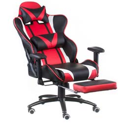 Фото Крісло Extreme Race Black Red with Footrest