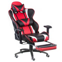Фото Крісло Extreme Race Black Red with Footrest