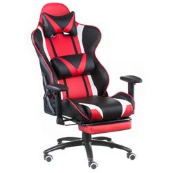 Фото Крісло Extreme Race Black Red with Footrest