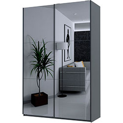Шафа купе G-Caiser 2 Дзеркала 3 частини 160х60х240 Графіт