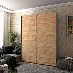 Фото Шафа купе G-Caiser 2 ДСП 3 частини 180х60х240 Графіт