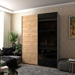 Фото Шафа купе G-Caiser 1 ДСП 1 скло 3 частини 180х60х240 Графіт