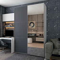 Фото Шафа купе G-Caiser 1 ДСП 1 дзеркало 3 частини 180х60х240 Білий