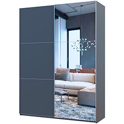 Фото Шафа купе G-Caiser 1 ДСП 1 дзеркало 3 частини 180х60х240 Графіт