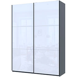 Шафа купе G-Caiser 2 Скла 3 частини 180х60х240 Графіт