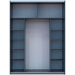 Фото Шафа купе G-Caiser 2 Скла 3 частини 180х60х240 Графіт