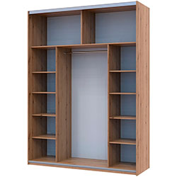 Фото Шафа купе G-Caiser 1 ДСП 1 скло 3 частини 180х60х240 Дуб Евок