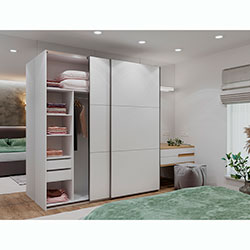 Фото Шафа купе G-Caiser 2 ДСП 3 частини 220х60х240 Білий