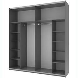 Фото Шафа купе G-Caiser 2 ДСП 4 частини 220х60х240 Графіт