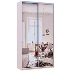 Фото Шафа купе Сіті Лайт 2 Дзеркала 120х45х225