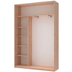 Фото Шафа купе Сіті Лайт 2 Дзеркала 150х45х225