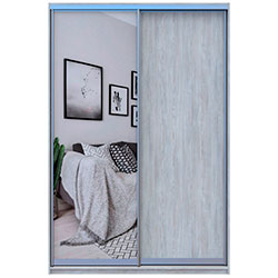 Фото Шафа купе Сіті Лайт 1 ДСП 1 Дзеркало 150х60х225