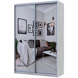 Фото Шафа купе Сіті Лайт 2 Дзеркала 150х60х225