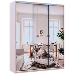 Фото Шафа купе Сіті Лайт 3 Дзеркала 180х60х225