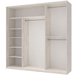 Фото Шафа купе Сіті Лайт 1 ДСП 2 Дзеркала 225х60х225