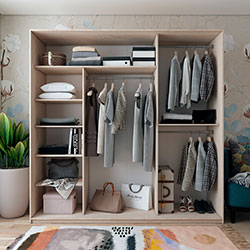 Фото Шафа купе Сіті Лайт 1 ДСП 2 Дзеркала 225х60х225