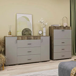 Фото Комод-бар 800 Марк Дуб Флагшток + Шиншила Сіра