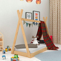 Фото Дитяче ліжко-будиночок Вігвам Лак 80х160