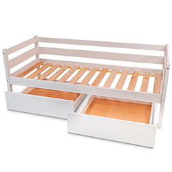 Фото Підліткове ліжко Babyson 1 Біле з шухлядою 80x190