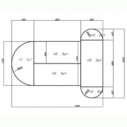 Фото Складаний стіл для конференц-залу ДСП 16 ДМ Пр3Пл3 ПЛДОм