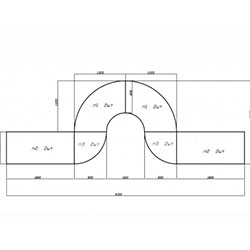 Фото Складаний стіл для конференц-залу ДСП 16 ДМ Пр2Сг2Чт2 РТДОм