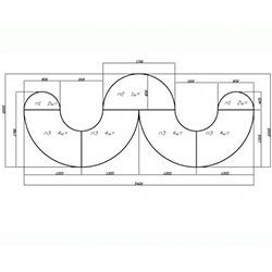 Фото Складаний стіл для конференц-залу ДСП 16 ДМ Пл3Сг4 РТДОм
