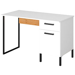 Стіл письмовий 120 Santes / Сантес Білий + Дуб Крафт Золотий