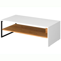 Столик журнальний Santes / Сантес Білий + Дуб Крафт Золотий